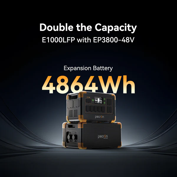 PECRON EP3800-48V Expansion Battery 3840Wh for E1500LFP/ E3600LFP/ E1000LFP/ E2400LFP/ F3000LFP - Pre-Order