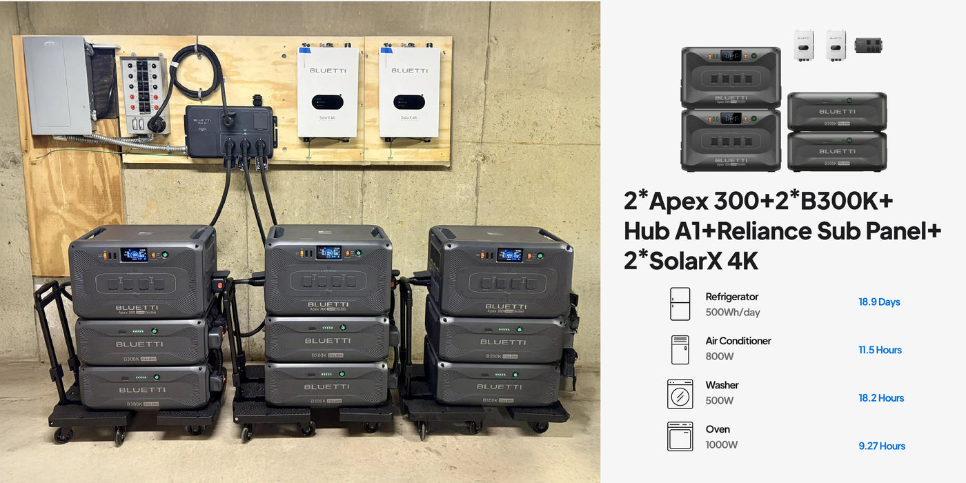 BLUETTI Apex 300 Versatile Power Station | 3,840W, 2,764.8Wh + Choose Your Custom Package