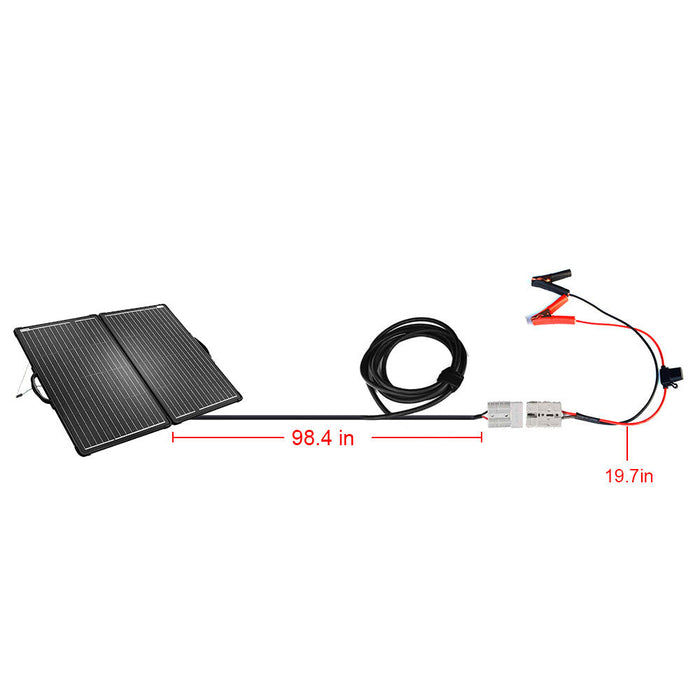 ACOPOWER Plk 120W Lightweight Briefcase with 20A Charge Controller Portable Solar Panel Kit