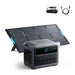 Anker SOLIX C1000 Gen2 1,024Wh | 2,000W Solar Generator + Choose Your Custom Package with solar panel and cable on a white background
