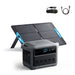 Anker SOLIX C1000 Gen2 1,024Wh | 2,000W Solar Generator + Choose Your Custom Package solar panel and charging cable on a white background