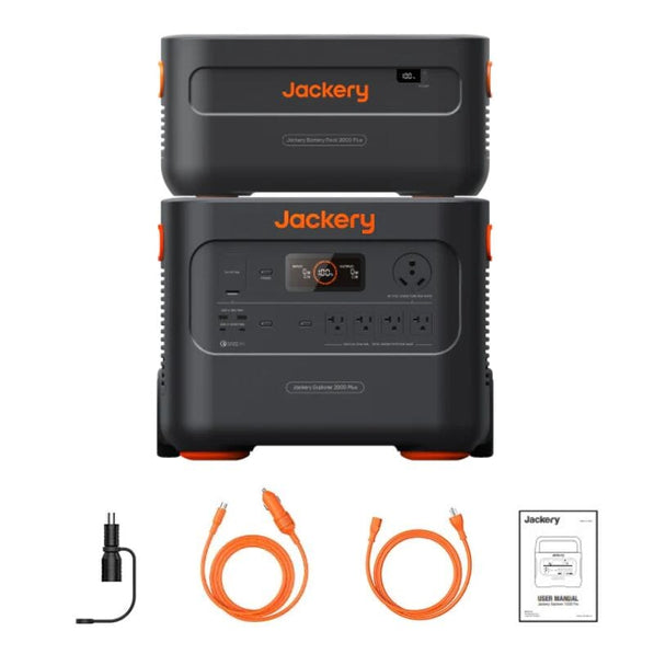 Jackery E2000 Plus + 1x Battery Pack + 2x 200W Solar Generator