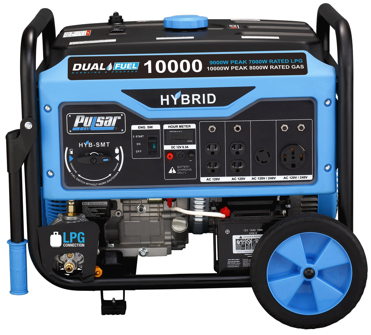 Buy Pulsar 10,000 Watt Dual Fuel Portable Generator — My Generator Plus