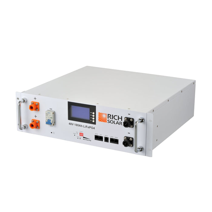 Rich Solar ALPHA 5 | 48V 100Ah LiFePO4 Lithium Server Rack Battery | 5kWh Energy + Choose Your Custom Package