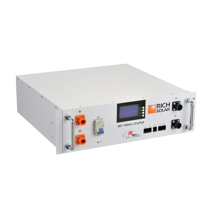 Rich Solar ALPHA 5 | 48V 100Ah LiFePO4 Lithium Server Rack Battery | 5kWh Energy + Choose Your Custom Package