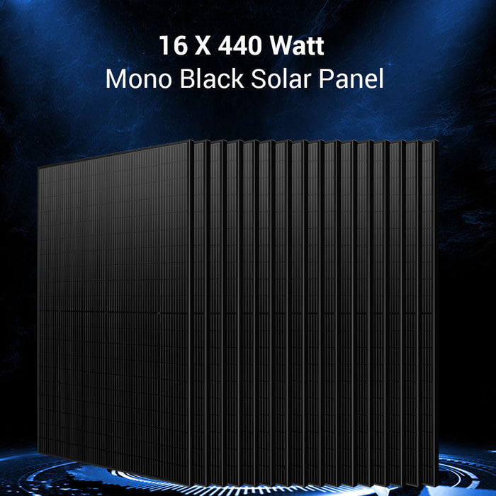 Sungold Power Hybrid Solar Kit 11.4KW 48V Split Phase 20.48KWH Lithium Battery 16 X 440 Watt Solar Panel SGH-11N2E