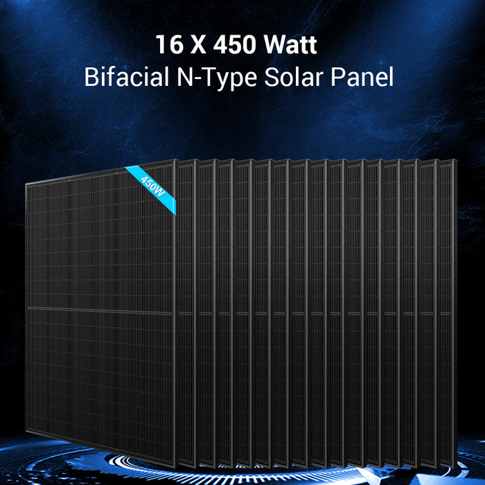 Sungold Power Hybrid Solar Kit 11.4KW 48V Split Phase 20.48KWH/51.2KWH Lithium Battery 450 Watt Solar Panel SGH-11N2E/ SGH-11N5E