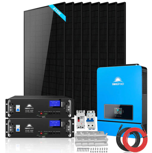Sungold Power OFF-GRID Solar Kit 8000w 48VDC 120V/240V LiFePO4 SUNGOLD POWER