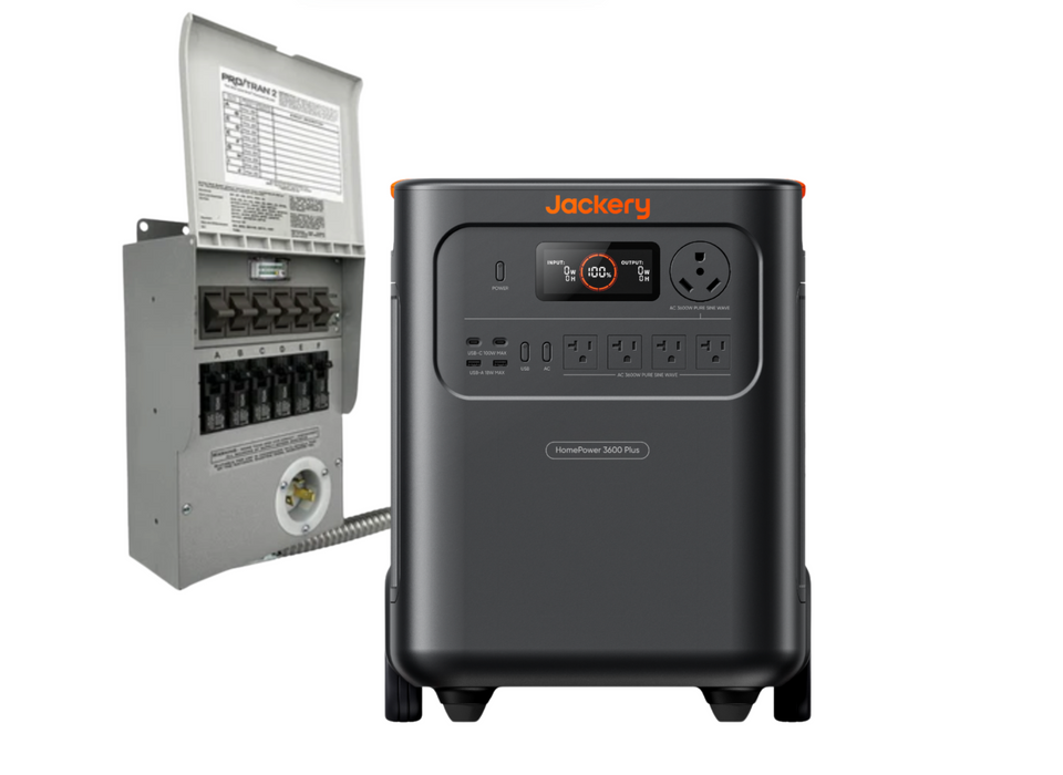 Jackery HomePower 3600 Plus Solar Generator + Choose Your Custom Package on a white background
