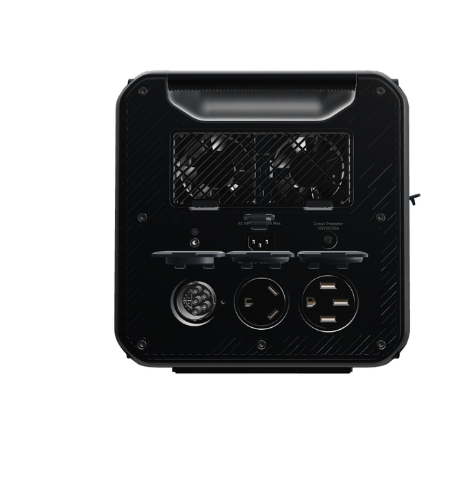 BLUETTI Apex 300 Versatile Power Station   3,840W | 2,764.8Wh | LiFePO₄ | $0.54/Wh 
on a white background showing l.e.d display and multiple outlets for off-grid power and emergency, rv, home backup power supply for sale with free shipping at  on a white background www.mygeneratorplus.com
