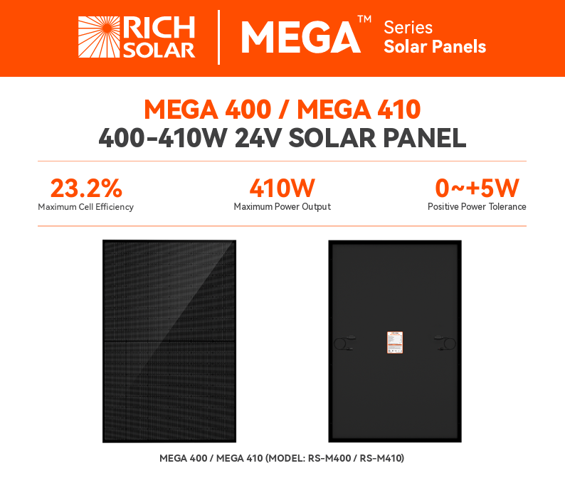 Rich Solar MEGA 410W Solar Panel + Choose Your Custom Package