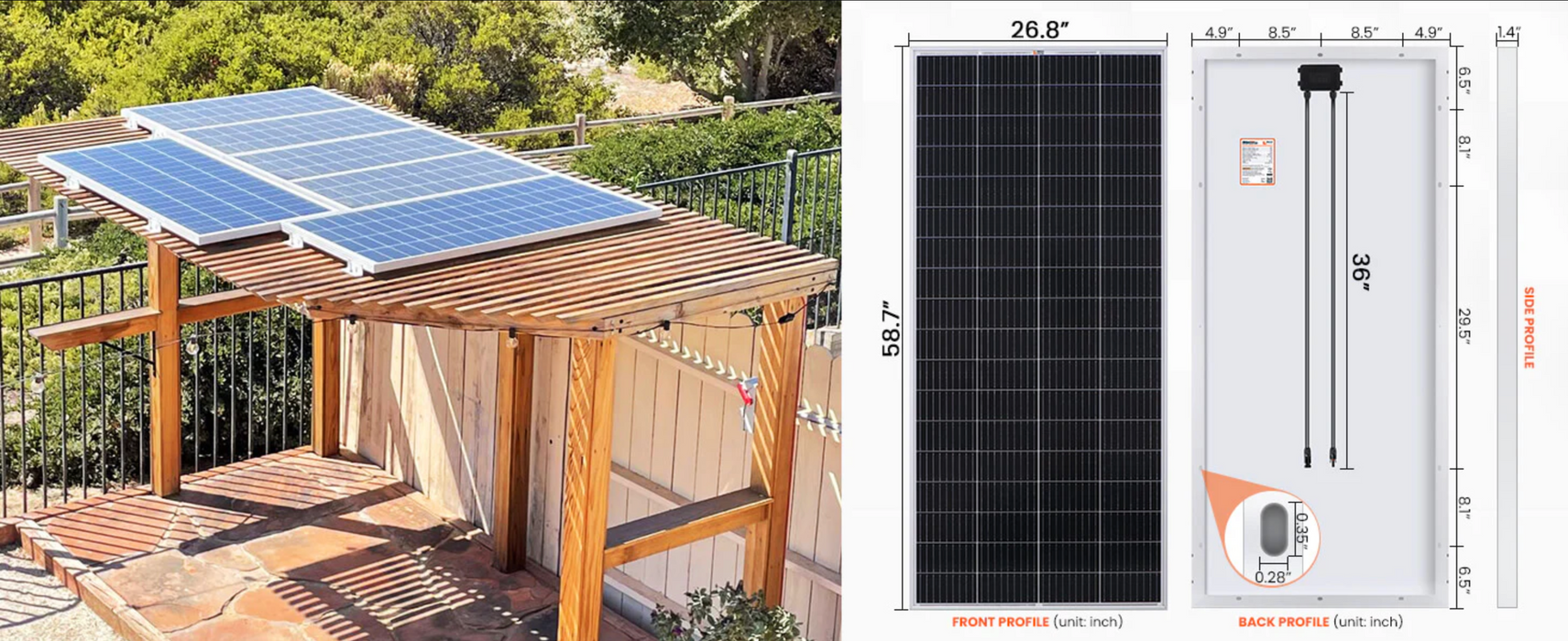 Rich Solar MEGA 200W 24V Monocrystalline Solar Panel