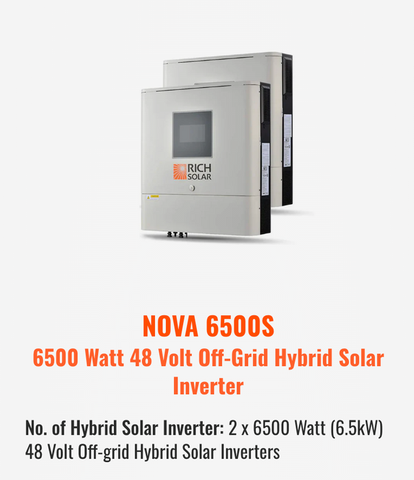 Rich Solar 8000W 48V-120/240VAC Complete Solar Kit