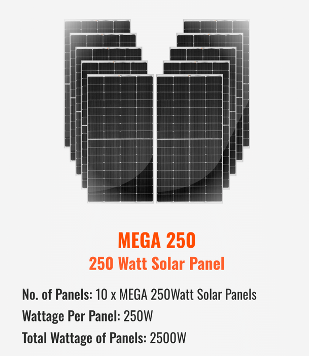 Rich Solar 2500W 48VDC-240VAC Complete Solar Kit