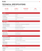 Technical specifications chart for the RUIXU Charger100 48V lithium battery charger, displaying parameters such as input voltage, charging output, dimensions, and weight on a white background with red and black text. www.mygeneratorplus.com