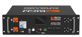 Rich Solar ALPHA 5 PRO | 51.2V 100Ah LiFePO4 Battery | Premium 48V Server Rack Lithium Battery for Residential, Commercial, RVs, Off-Grid | 7,000 Lifetime Cycles | 10 Year Warranty | UL1973, UL9540A Certified on a white background www.mygeneratorplus.com
