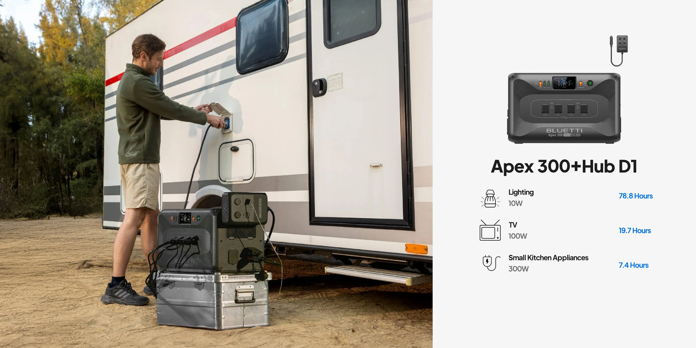 BLUETTI Apex 300 Versatile Power Station | 3,840W, 2,764.8Wh + Choose Your Custom Package