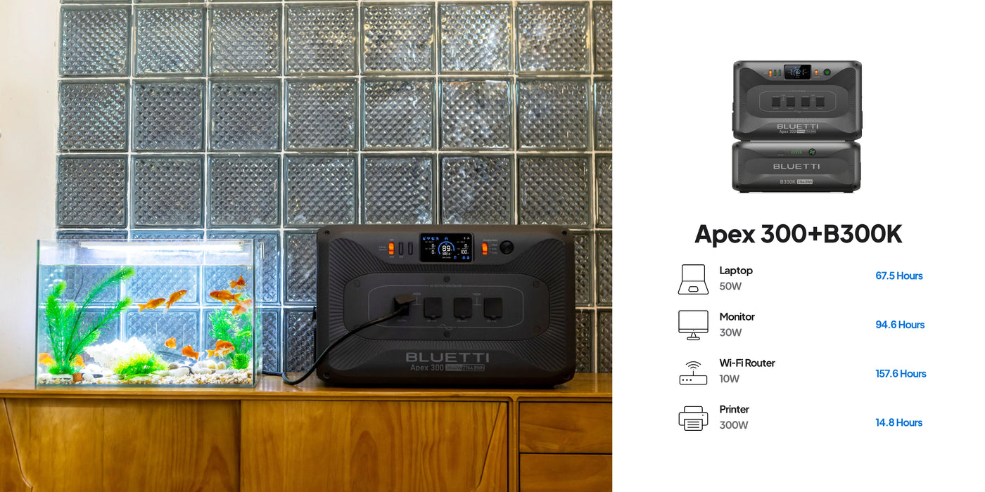 BLUETTI Apex 300 Versatile Power Station | 3,840W, 2,764.8Wh + Choose Your Custom Package