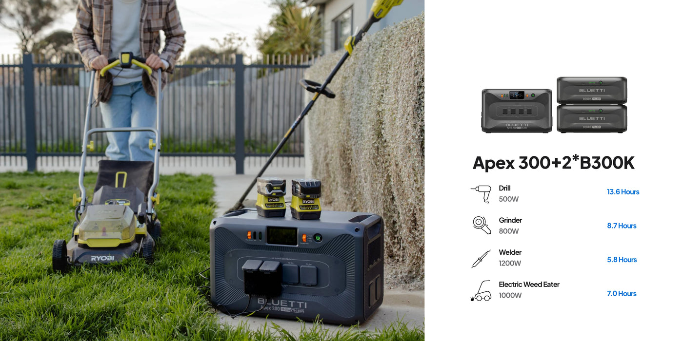 BLUETTI Apex 300 Versatile Power Station | 3,840W, 2,764.8Wh + Choose Your Custom Package