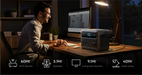 Anker SOLIX C1000 Gen2 1,024Wh | 2,000W Solar Generator + Choose Your Custom Package at a desk with a computer and various electronic devices on a dark background