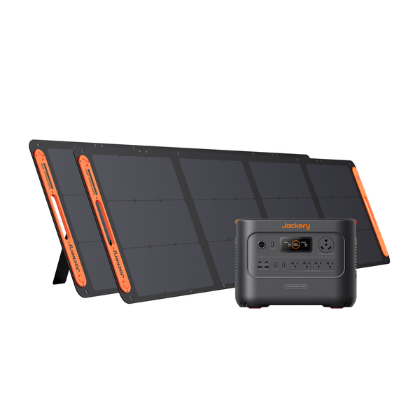 Jackery Explorer 3000 V2 with 2x 200W Solar Saga Solar Panels - Solar Generator