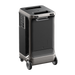 Anker SOLIX F3800 Portable Power Station - 3,840Wh | 6,000W+ Choose Your Custom Package from www.mygeneratorplus.com - power station on a white background showing key features and plugs wheels and extendable handle.