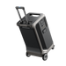 Anker SOLIX F3800 Portable Power Station - 3,840Wh | 6,000W+ Choose Your Custom Package from www.mygeneratorplus.com - power station on a white background showing key features and plugs wheels and extendable handle.