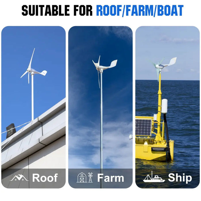Eco-Worthy 400W 12V/24V Wind Turbine Generator With 40A Hybrid Controller Eco-Worthy