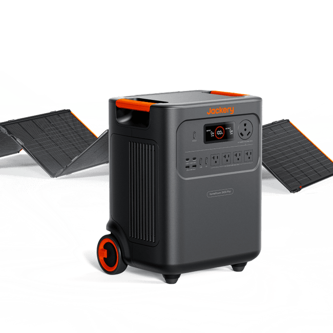 Jackery HomePower 3600 Plus Solar Generator + Choose Your Custom Package on a white background
