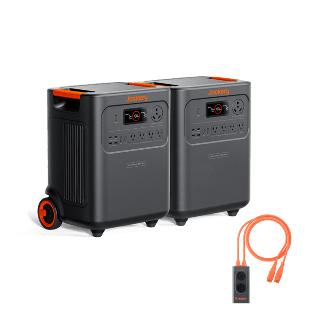Jackery HomePower 3600 Plus Solar Generator + Choose Your Custom Package on a white background
