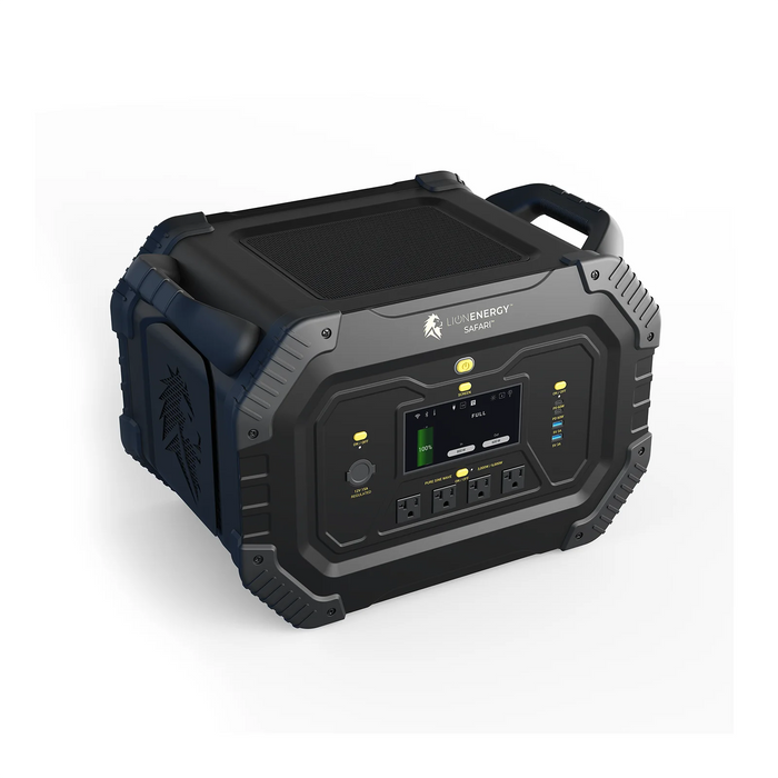 Lion Energy Safari Solar Generator 3,000W, LifePO4 Battery, 100W 24V Solar Panel + Choose Your Custom Package