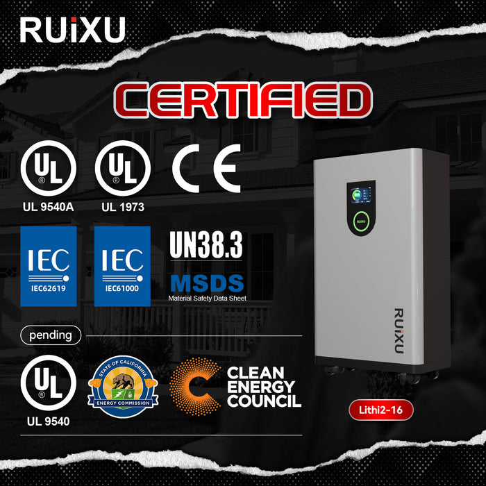 RUiXU | Lithi2-16 | 51.2V314Ah | 16kWh LiFePO4 Battery Complete Energy Storage System